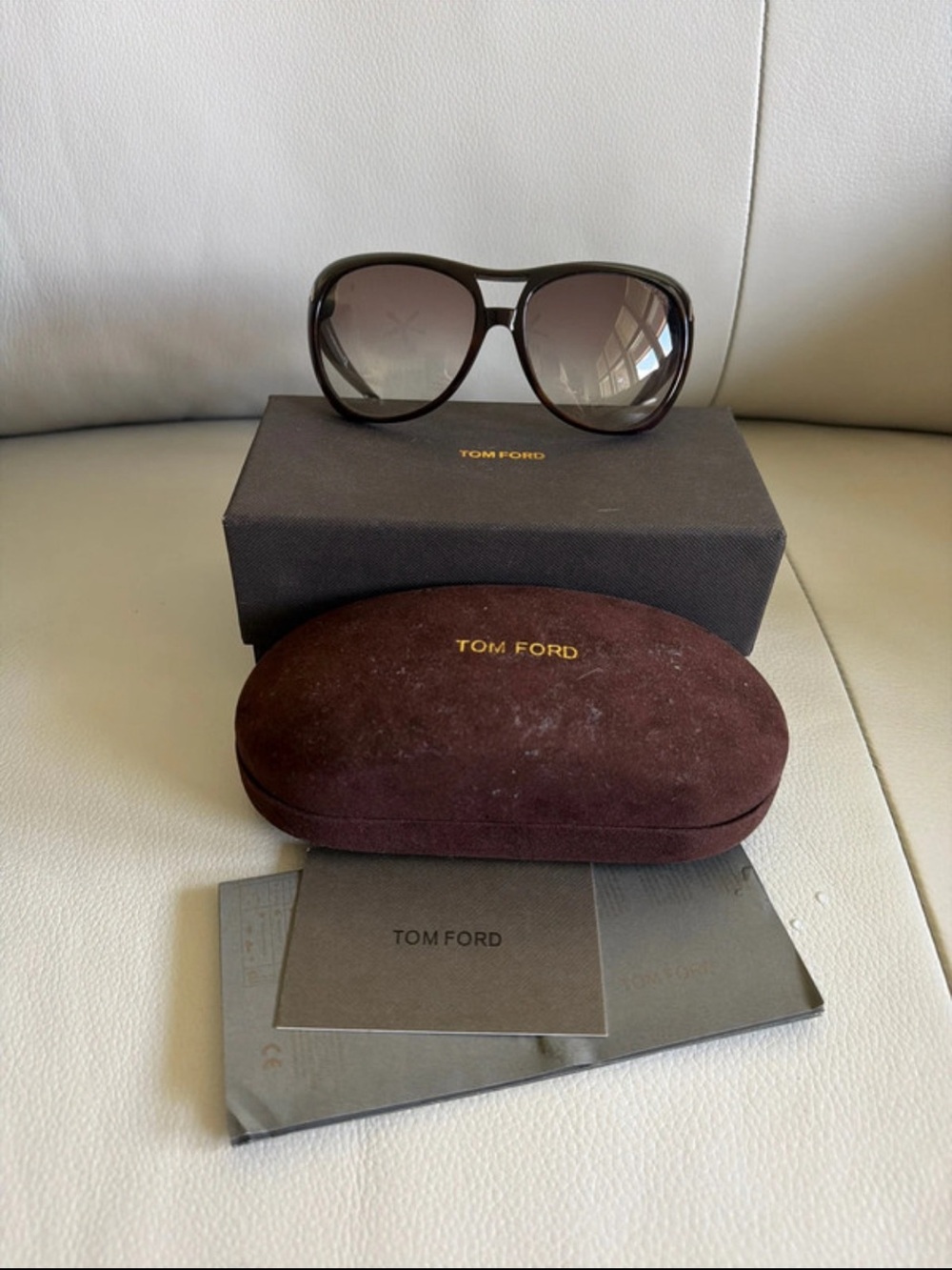 Authentic Tom Ford Claudette Women's Brown Gradient Sunglasses made in Italy